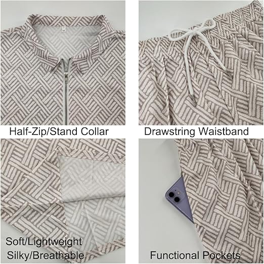 BIRW Men's 2 Piece Polo Short Set – Summer Casual Tracksuit Outfits