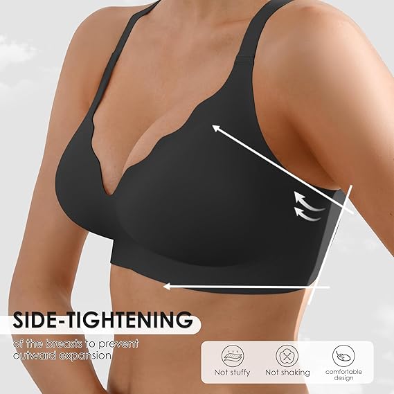 Wireless Seamless Jelly Bra for Women – Full Coverage Push Up Comfort Bra