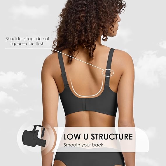 Wireless Seamless Jelly Bra for Women – Full Coverage Push Up Comfort Bra