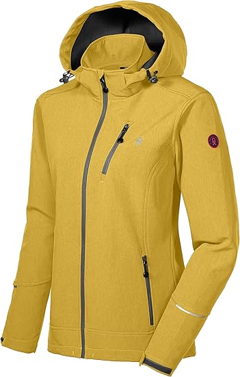 Little Donkey Andy Women's Softshell Ski Jacket with Removable Hood