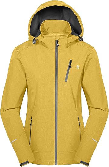 Little Donkey Andy Women's Softshell Ski Jacket with Removable Hood